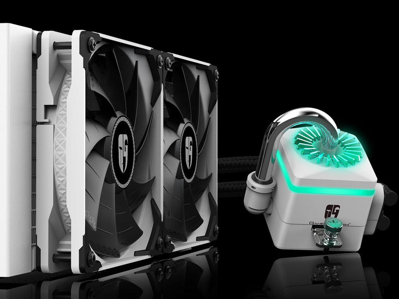 DEEPCOOL Gamer Storm CAPTAIN 240X WHITE, RGB AIO Liquid CPU Cooler, White LED Waterblock, 240mm Radiator, Anti-Leak Technology Inside, 12V RGB 4-Pin Motherboard Control, TR4/AM4 Compatible