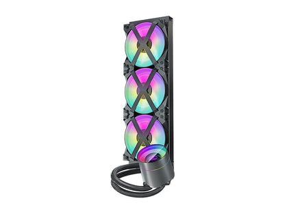 DeepCool CASTLE 360EX RGB AIO Liquid CPU Cooler, Anti-Leak Technology, Three MF120GT A-RGB PWM Fans, Wire Controller and 5V-D-G 3-Pin Motherboard Connector, TR4/AM4 Supported
