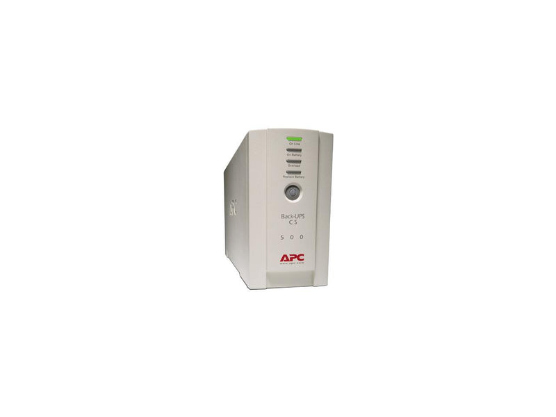 APC BK500EI 500 VA 300 Watts (1) IEC 320 C13 (Surge Protection) (3) IEC 320 C13 (Battery Backup) Outlets Back-UPS CS 500 USB/Serial European Version - 240V