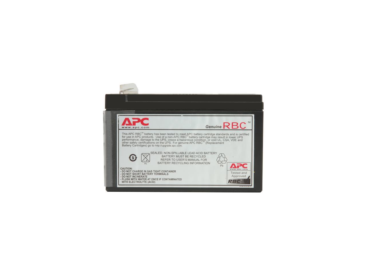 APC UPS Battery Replacement for APC Back-UPS Models BE500R, BE550MC, BK300C, BK350, BK500, BK500BLK, BK500M, BK500MC, BK500MUS, and SC420, SU420NET (RBC2)