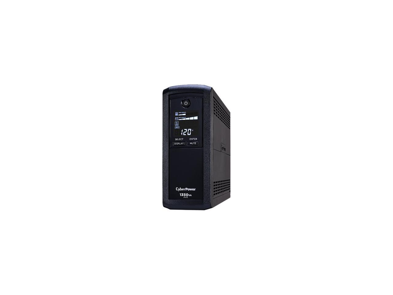CyberPower Intelligent LCD UPS CP1350AVRLCD 1350 VA 815 Watts 10 Outlets UPS