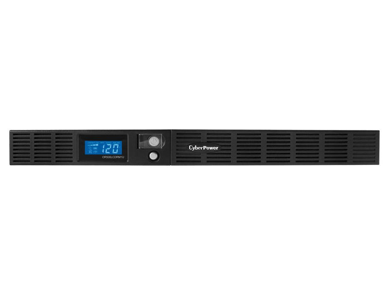 CyberPower Smart App Intelligent LCD Rackmount GreenPower UPS OR500LCDRM1U 500VA 300W 4 x 5-15R Battery/Surge Protected 2 x 5-15R Surge Protected Outlets UPS
