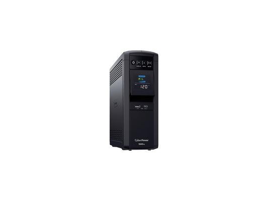 CyberPower CP1500PFCLCD - PFC Sinewave UPS Systems - Pure Sine Wave / 100% Active PFC Compatible with USB Charging Ports