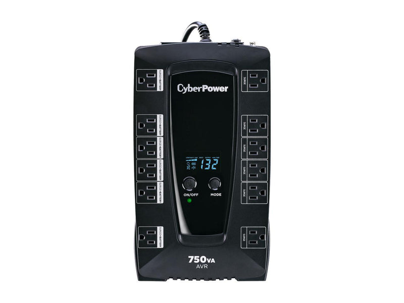 CyberPower AVRG750LCD 750 VA 450W 12 Outlets Intelligent LCD UPS
