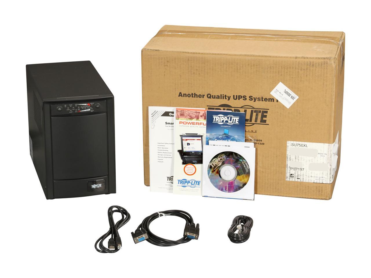 Tripp Lite SU750XL Smart Online 750 VA 600 Watts 6 Outlets Expandable Runtime Tower UPS