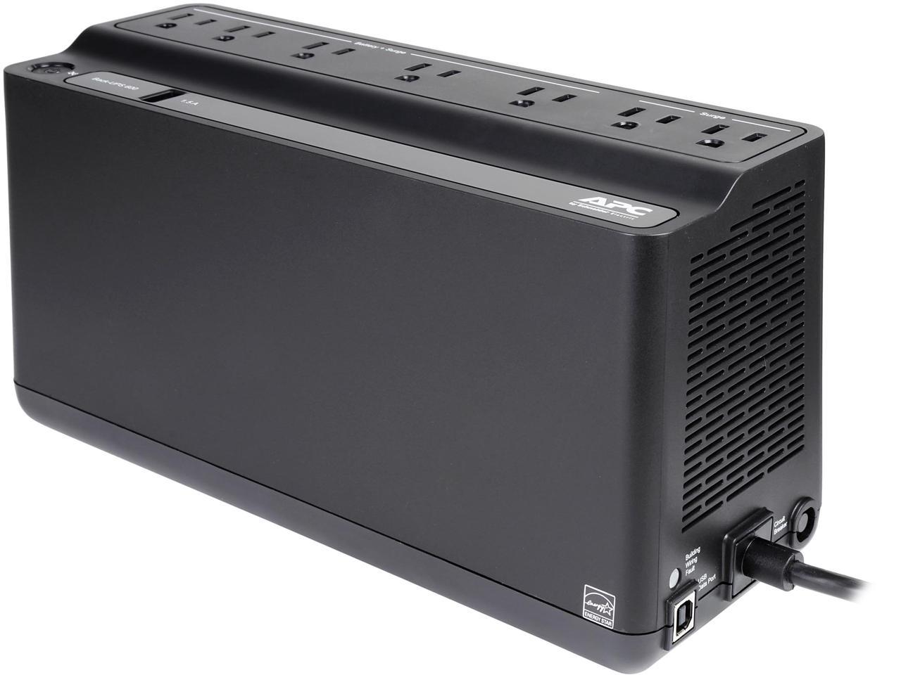 APC BE600M1 Back-UPS 600 VA 330 Watts 7 Outlets Uninterruptible Power Supply (UPS) with USB Charging Port (Replaces BE550G)