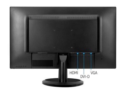 HP 27YH 27" Full HD 1920 x 1080 5ms (GTG) VGA HDMI DVI-D Low Blue Light HDCP Compatible Anti-Glare Backlit LED LCD Monitor