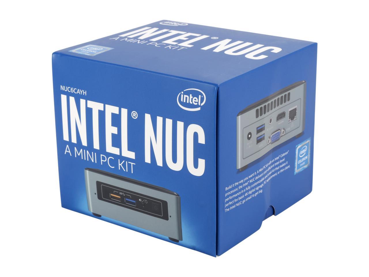 Intel NUC (Next Unit of Computing) BOXNUC6CAYH Black Barebone Systems - Mini / Booksize
