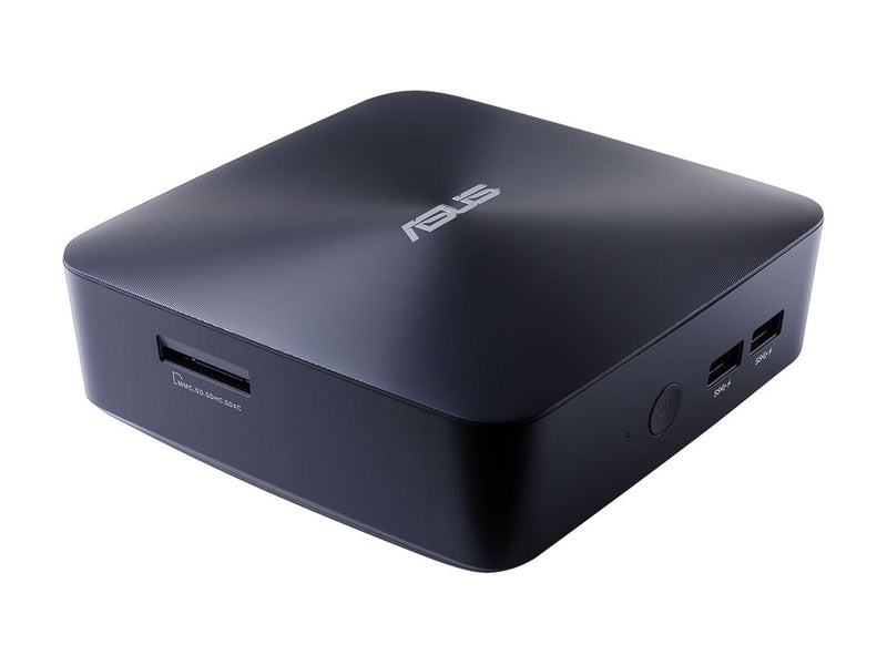 ASUS VivoMini UN65U Barebones Mini PC with Intel Core i7-7500U and integrated 4K UHD Graphics (HDMI, DisplayPort, 802.11ac Wifi, BlueTooth 4.0, M.2 SSD, 2.5" drive bay, USB 3.0, 4-in-1 card reader, VESA) UN65U-M021M
