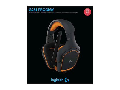Logitech G231 981-000625 3.5mm Connector Circumaural G231 Prodigy Gaming Headset