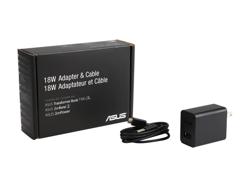 ASUS ZenFone2/T100CHI 18W Power Adapter and Cable