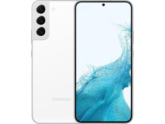 Samsung Galaxy S22+ SM-S906UZWAXAA 5G Unlocked Cell Phone 6.6" Full Rectangle / 6.4" Rounded Corners Phantom White 128GB 8GB RAM
