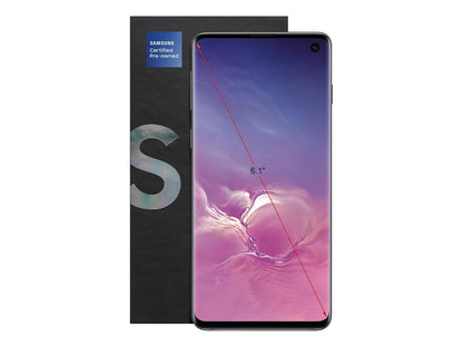 Samsung Galaxy S10 SM5G973UZKAXAA 4G LTE Certified Pre-Owned Unlocked Phone with 12 Month U.S. Warranty 6.1" Black 128GB 8GB RAM
