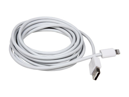 StarTech.com USBLT3MW 3m (10ft) Long White Apple® 8-pin Lightning Connector to USB Cable for iPhone / iPod / iPad - Charge and Sync Cable