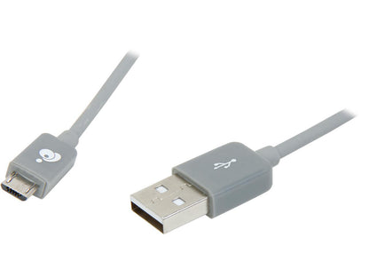 IOGEAR GUMU03 Gray USB Type A to Micro USB Type B Charge & Sync Cable 9.8ft