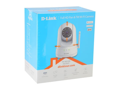 D-Link DCS-8525LH Full HD 1080P Pan & Tilt Wi-Fi Security Camera w/ Local and Cloud Recording Options, and Stream & Cast