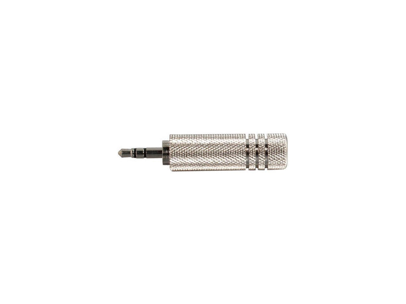 C2G 40636 3.5mm Stereo Male to 6.3mm (1/4 Inch) Stereo Female Adapter, TAA Compliant, Silver