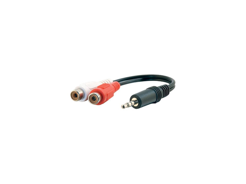 C2G 40422 Value Series One 3.5mm Stereo Male to Two RCA Stereo Female Y-Cable (6 Inches)