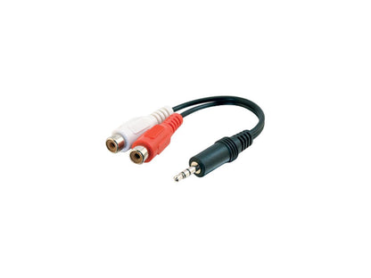 C2G 40422 Value Series One 3.5mm Stereo Male to Two RCA Stereo Female Y-Cable (6 Inches)