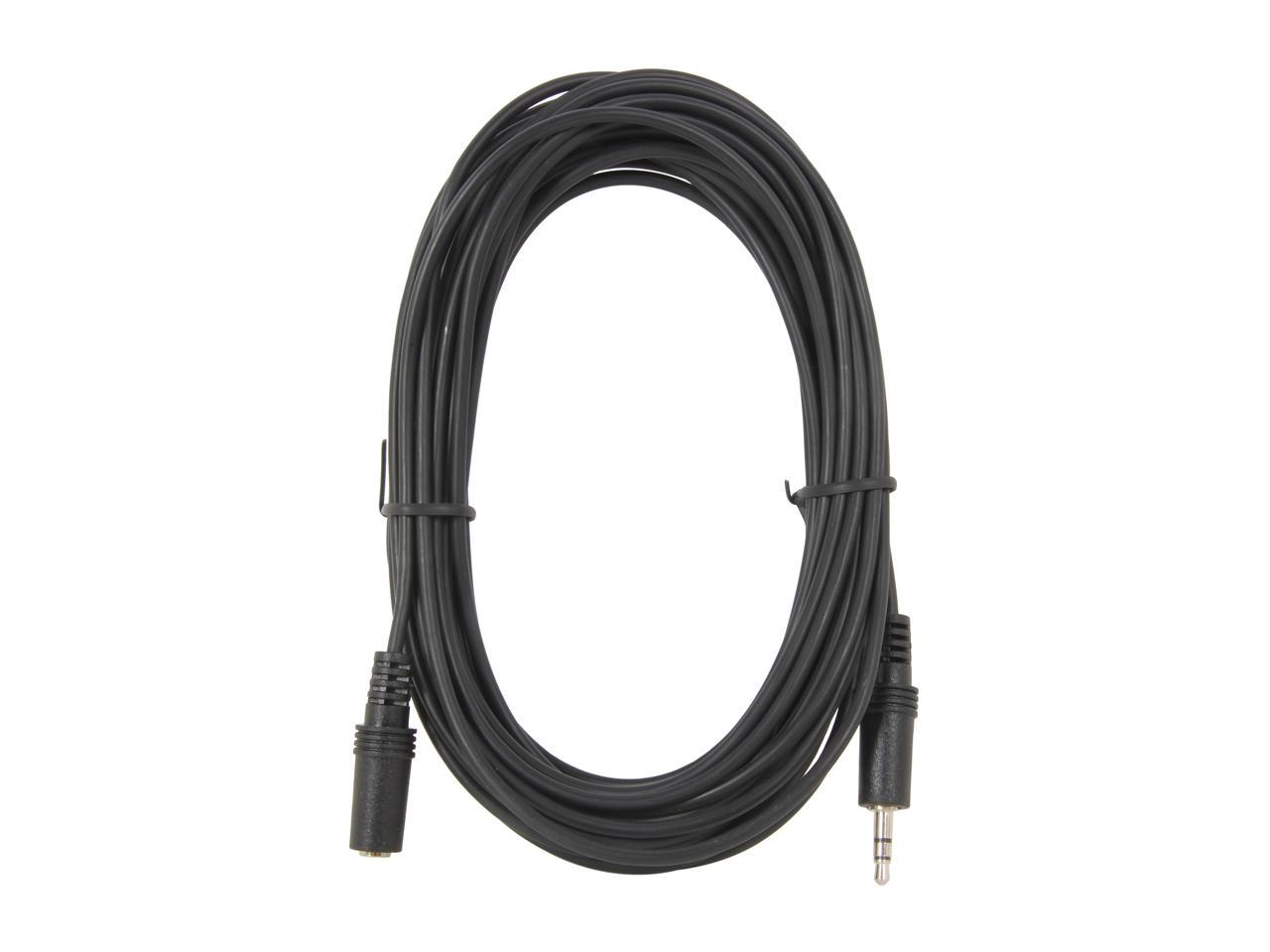 C2G 40409 3.5mm M/F Stereo Audio Extension Cable, Black (25 feet, 7.62 Meters)