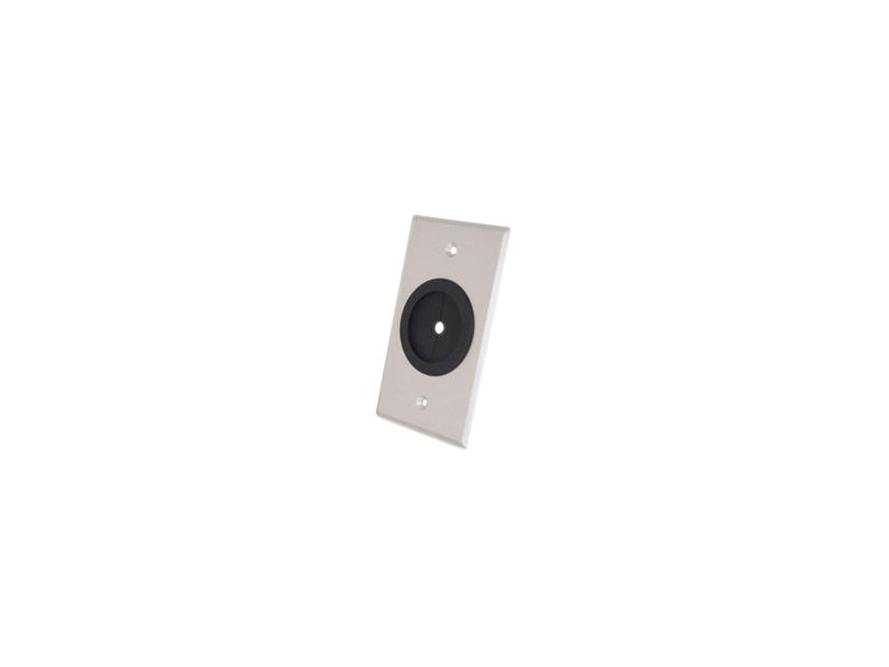 C2G 40489 1.5in Grommet Cable Pass Through Single Gang Wall Plate
