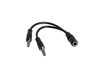 StarTech.com MUYHSFMM 3.5mm 4 Position to 2x 3 Position 3.5mm Headset Splitter Adapter - F/M - 3.5mm headset Adapter Cable
