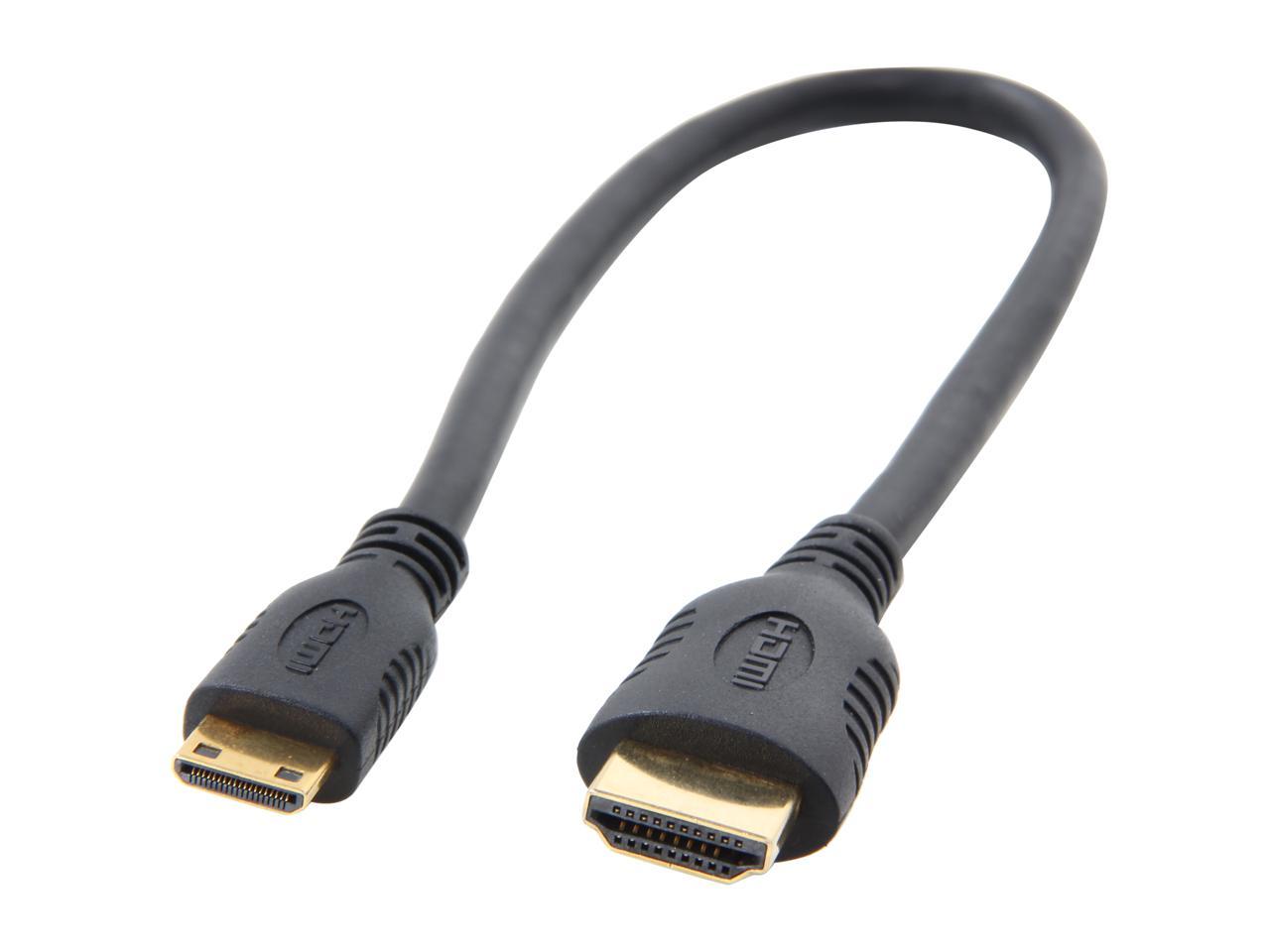 StarTech.com HDMIACMM1 1 ft. Black High Speed HDMI® Cable with Ethernet Male to Male