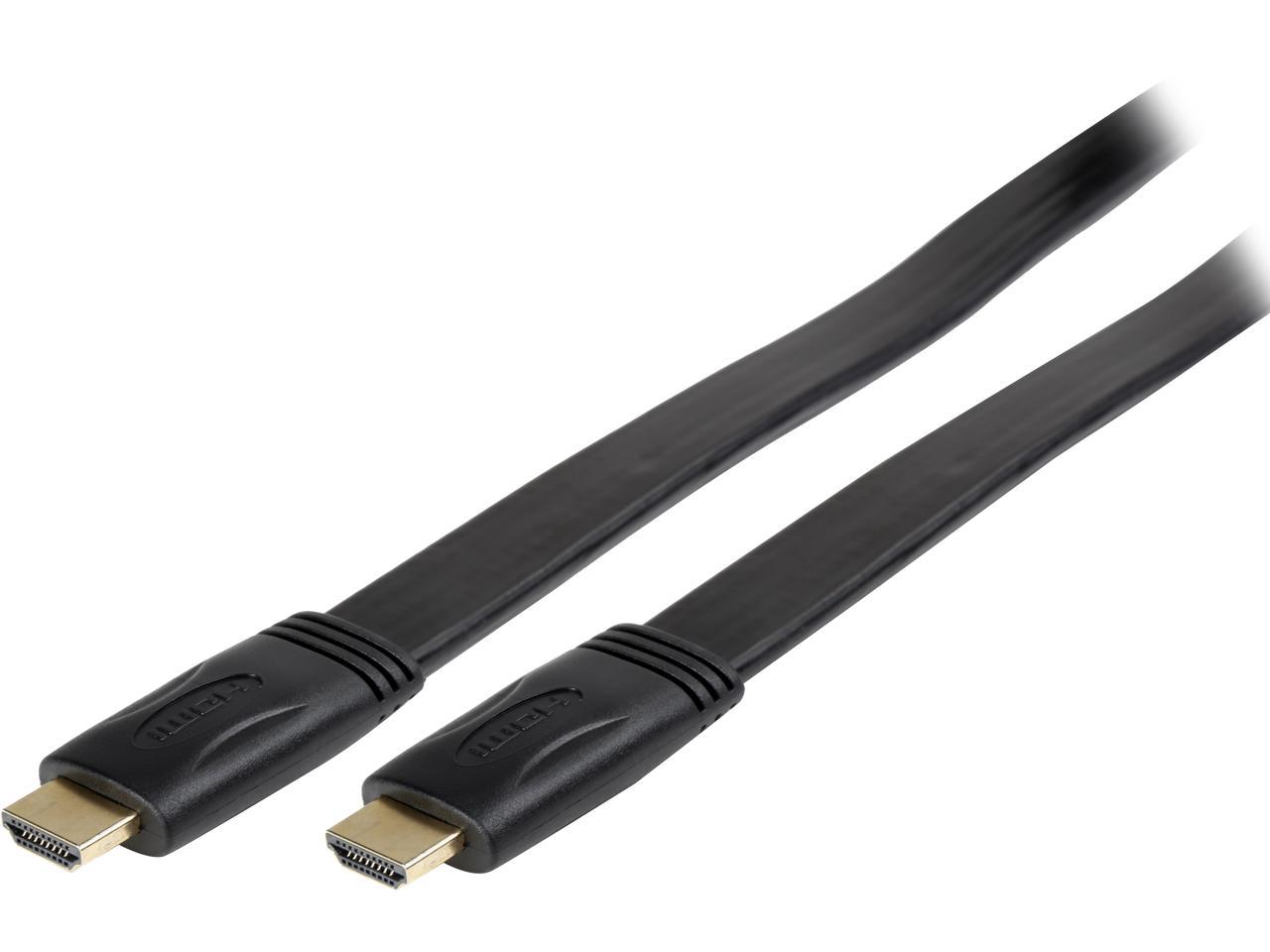 StarTech.com HDMIMM25FL 25 ft. Black Flat High Speed HDMI Cable with Ethernet Male to Male
