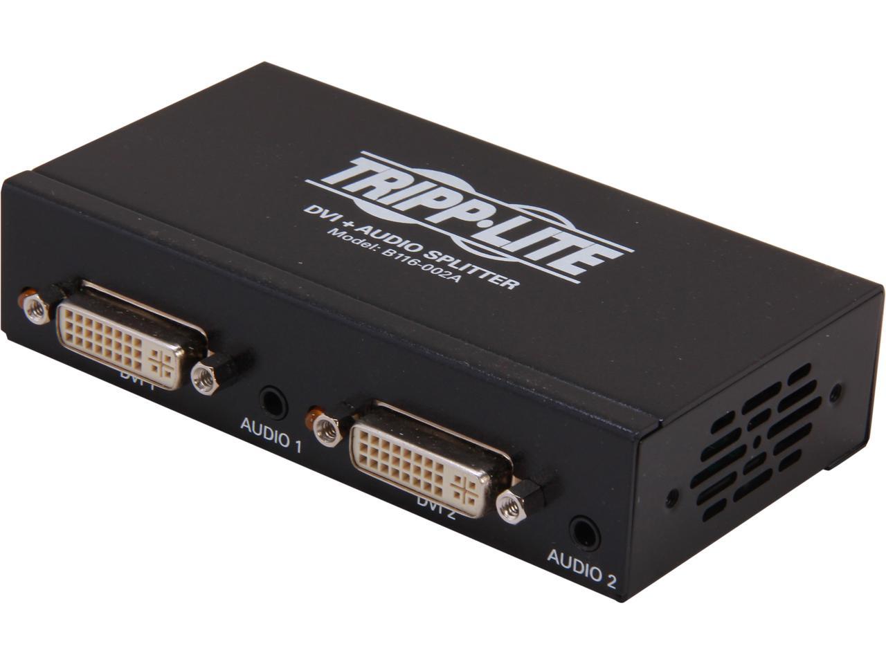 Tripp Lite B116-002A DVI Single Link Video / Audio Splitter/Booster, 2-Port