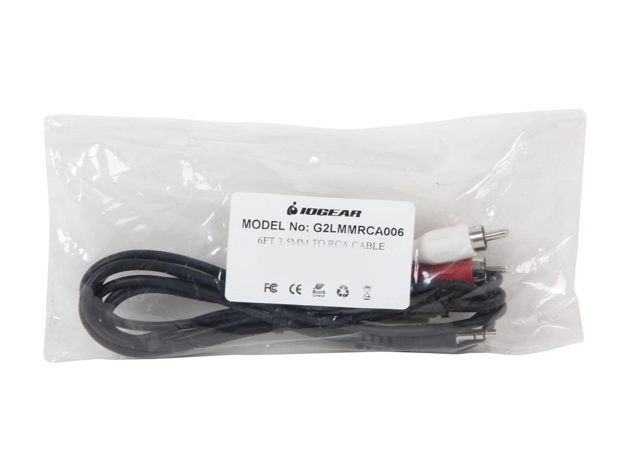 IOGEAR G2LMMRCA006 6 ft. 3.5mm to RCA Audio Cable