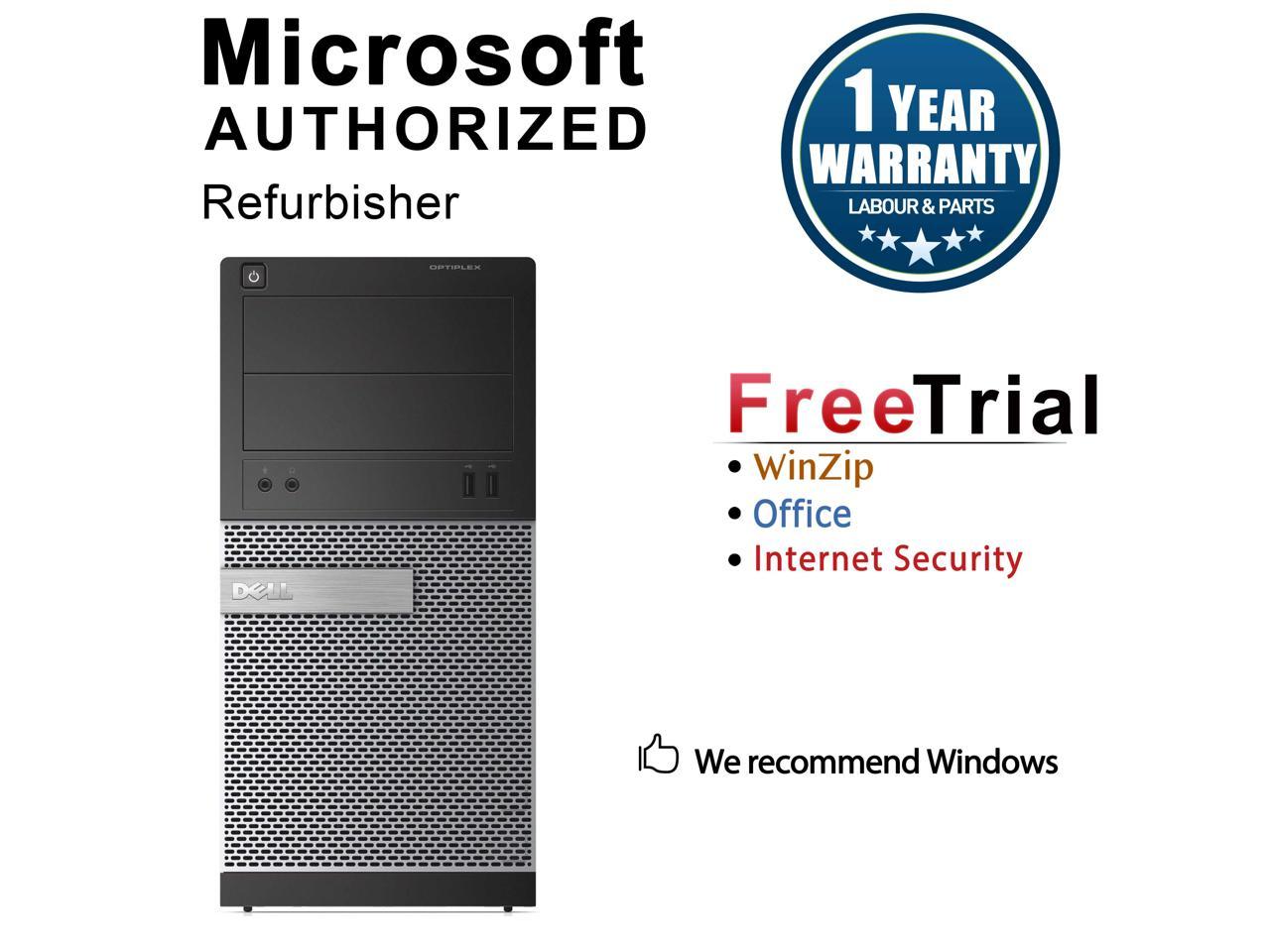 Refurbished Dell OptiPlex 3010 Tower Intel Core i3 3220 3.30 GHz / 8 GB DDR3 / 500G HDD / DVD / WIFI / Windows 10 Professional 64 Bit / 1 Year Warranty