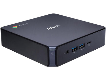 ASUS Celeron Chromebox w/ 24" FHD Monitor Essential Desktop with Chrome OS Keyboard Mouse for Homeschooling