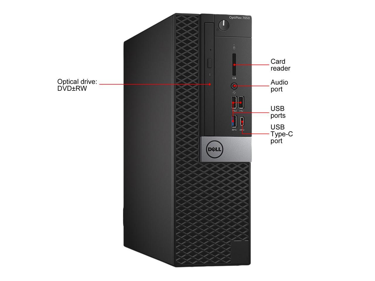 Dell Grade A OptiPlex 7050 SFF Intel Core i7 6700 (3.40 GHz) 16 GB RAM 1 TB SSD DVDRW WIFI BT Windows 10 Pro (Multi-language)