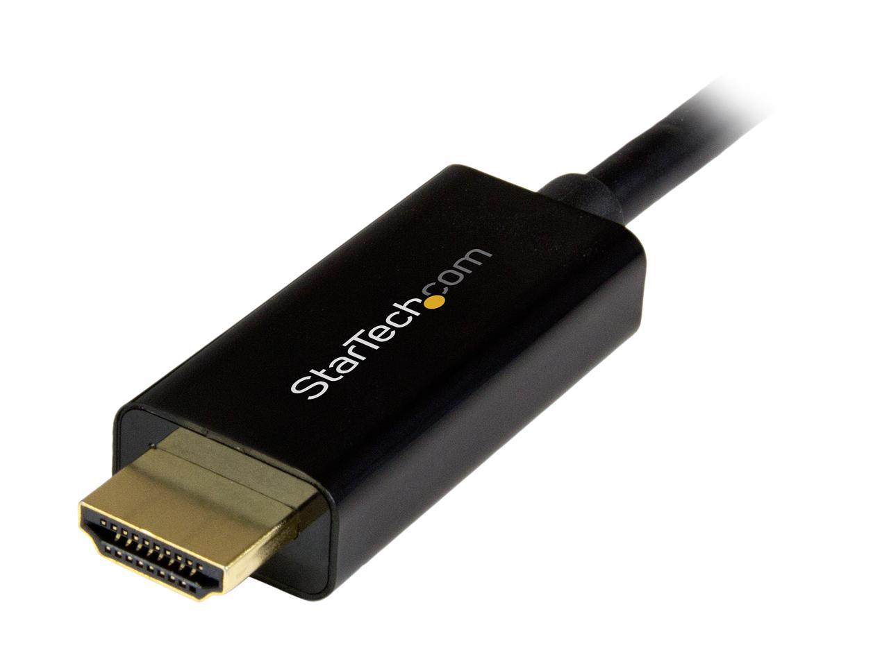 StarTech.com DP2HDMM2MB DisplayPort to HDMI converter cable - 6.5 ft (2m) - DP to HDMI adapter with built-in cable - (M / M) Ultra HD 4K