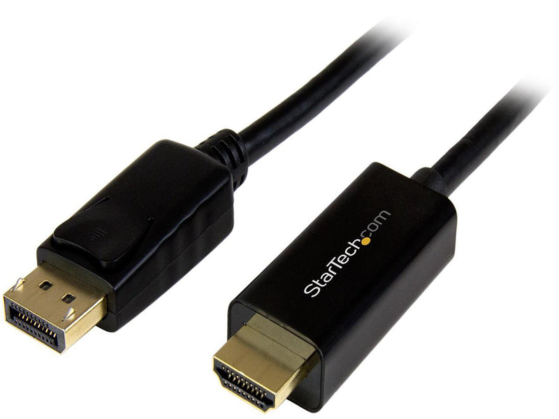 StarTech.com DP2HDMM5MB 16 ft. Black 1 x DisplayPort male to 1 x HDMI 19pin male DisplayPort to HDMI Converter Cable - 4K Male to Male