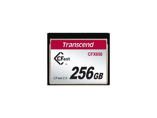Transcend 256 GB CFast Card - 510MB Read / 370MB Write - 650x Memory Speed SATA3 TURBO MLC - TS256GCFX650