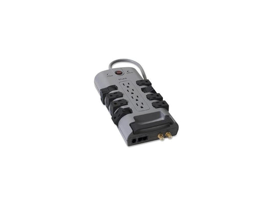 Belkin BLKBP11223008 Surge Protector, 12 Outlets, 4320 Joules, 8 ft. Cord, Gray