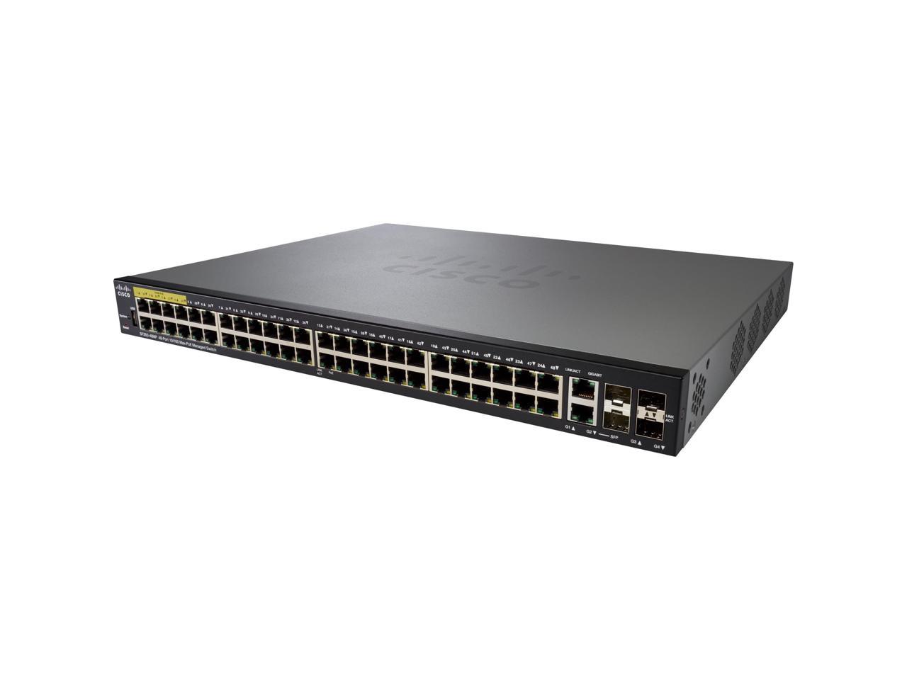 Cisco - SF350-48MP-K9-NA - Cisco SF350-48MP 48-Port 10 100 PoE Managed Switch - 48 Ports - Manageable - 3 Layer