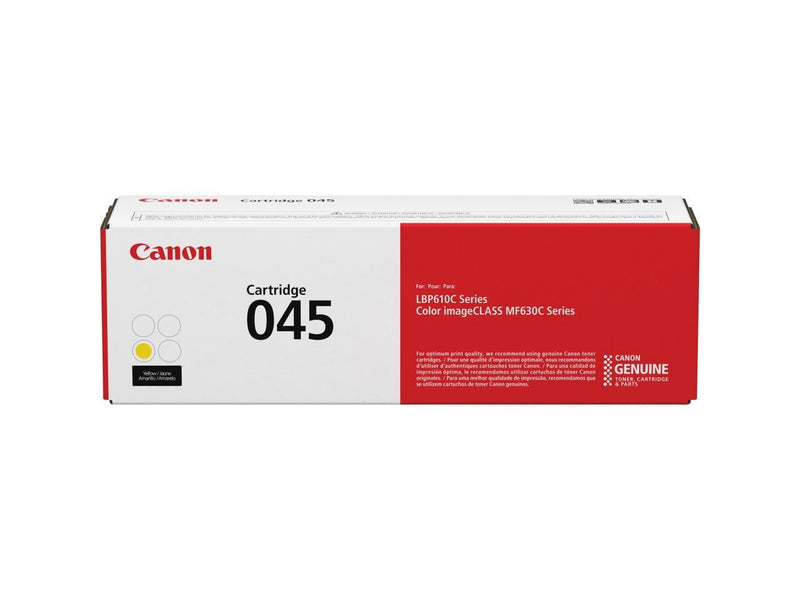 Canon 045 Toner Cartridge - Yellow - Laser - Standard Yield - 1300 Pages