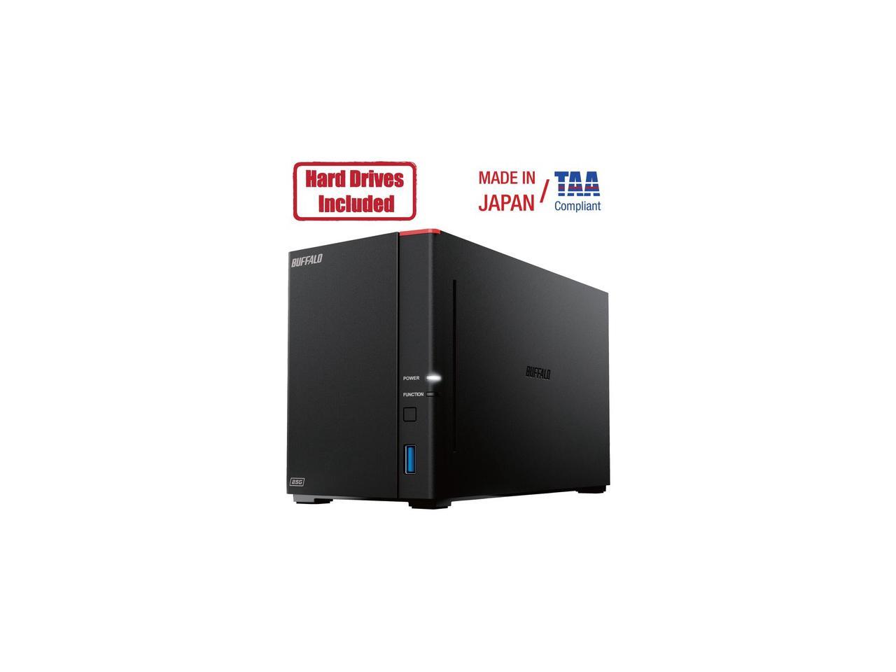 Buffalo LinkStation 720D 4TB Hard Drives Included Private Cloud (2 x 2TB, 2 Bay)