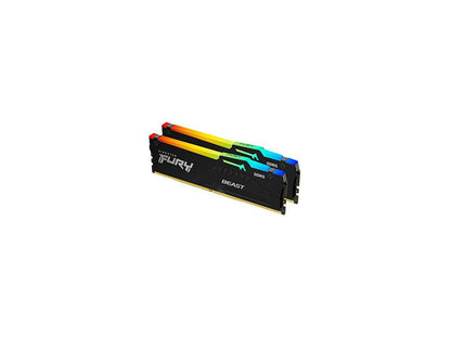 KINGSTON 32GB 5600MT/s DDR5 CL40 DIMM (Kit of 2) FURY Beast RGB for Game PC, Intel XMP 3.0, AMD EXPO. - OEM