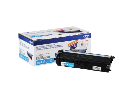 Brother International - TN433C - Brother TN433C Toner Cartridge - Cyan - Laser - High Yield - 4000 Pages - 1 Each