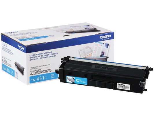 Brother International - TN431C - Brother TN431C Toner Cartridge - Cyan - Laser - Standard Yield - 1800 Pages - 1 Each