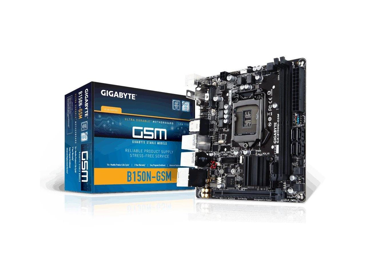 Gigabyte Ultra Durable GA-B150N-GSM Desktop Motherboard - Intel B150 Chipset - Socket H4 LGA-1151