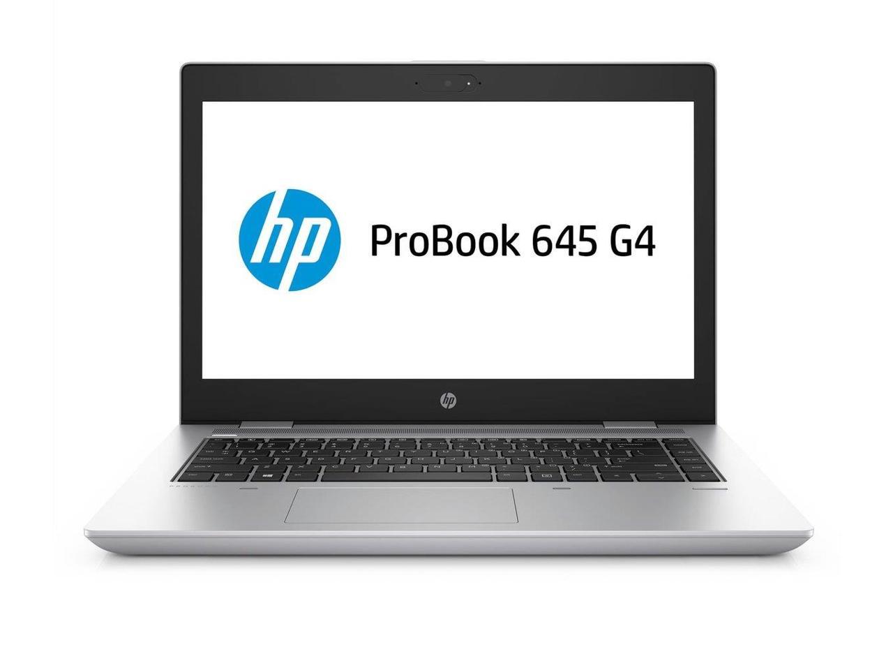 HP ProBook 645 G4 14" LCD Notebook - AMD Ryzen 7 2700U Quad-core (4 Core) 2.20 GHz - 8 GB DDR4 SDRAM - 500 GB HDD - Windows 10 Pro 64-bit - 1366 x 768 - Natural Silver - AMD Radeon RX Vega 10 Gra