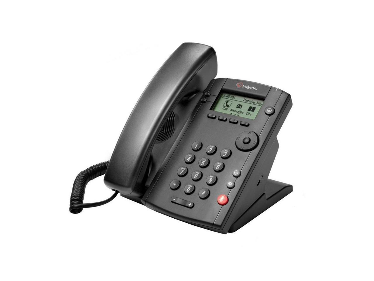 Polycom 2200-40250-025 VVX 101 Business Media Corded VoIP Phone W/ Two 10/100 Ethernet Ports
