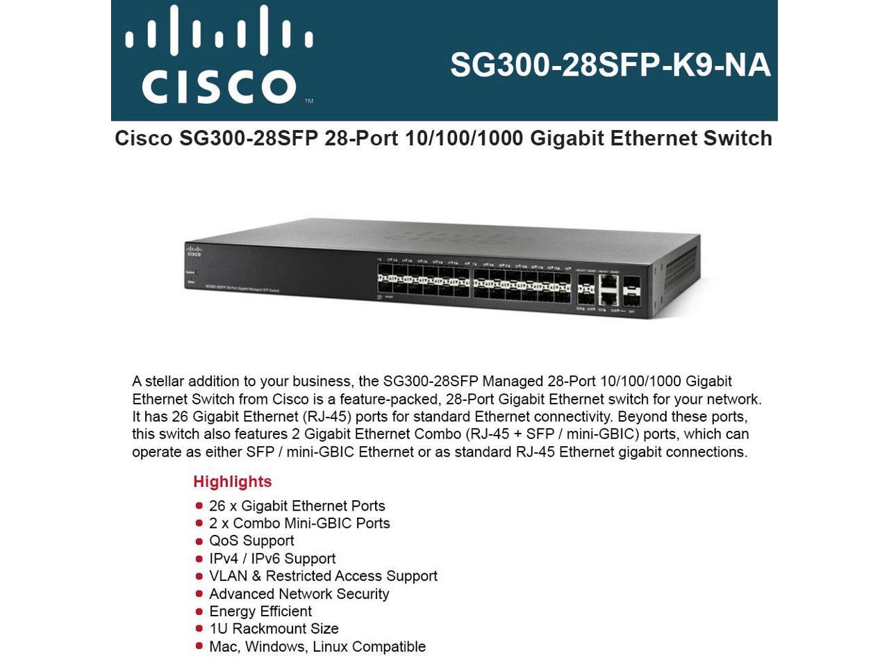 Cisco SG300-28SFP Layer 3 Switch