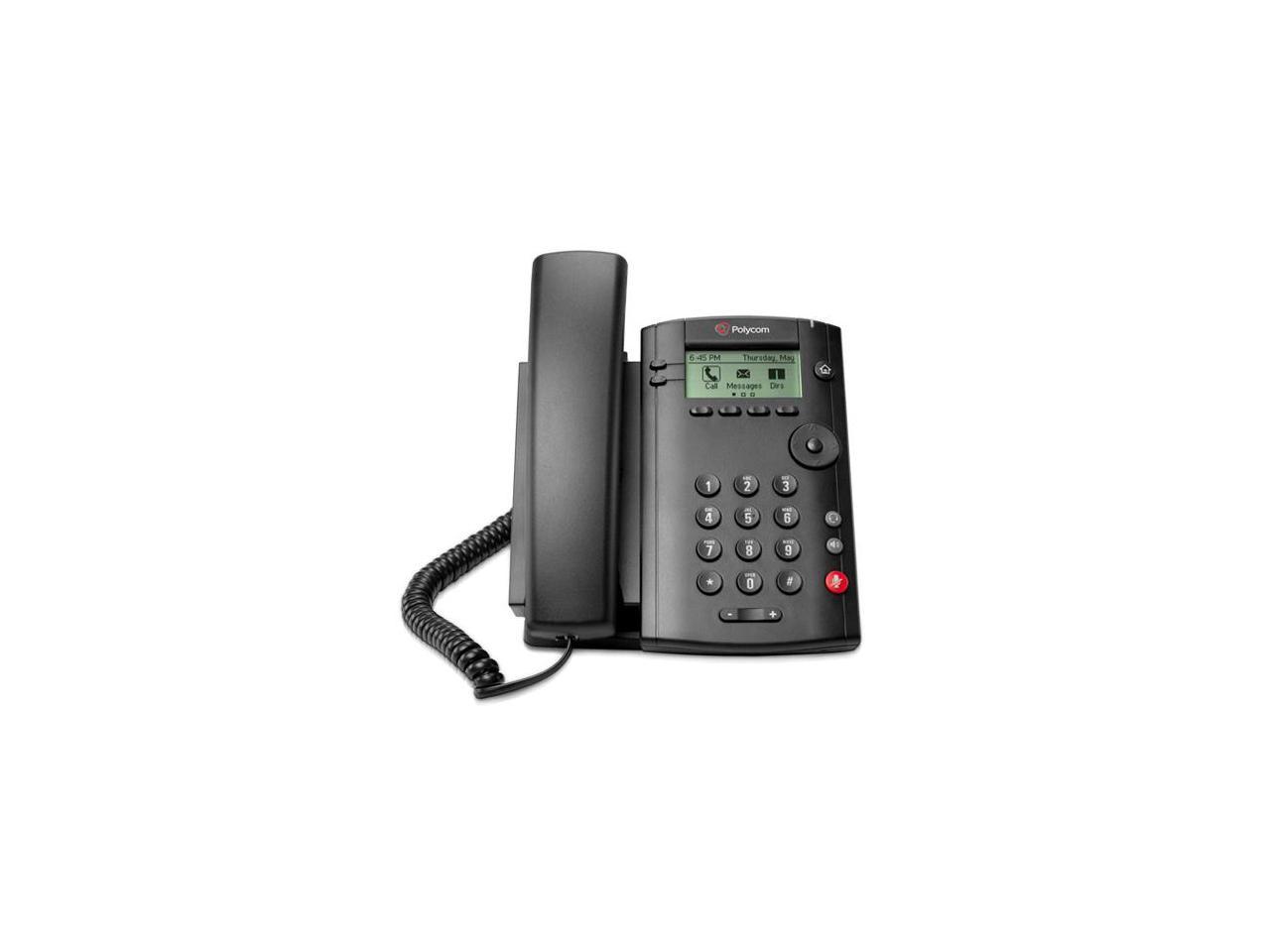Polycom 2200-40250-025 VVX 101 Business Media Corded VoIP Phone W/ Two 10/100 Ethernet Ports