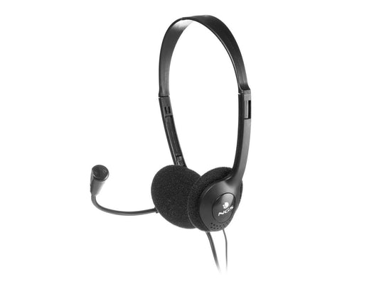 NGS MS103 Headset with Microphone and Volume Control, Black