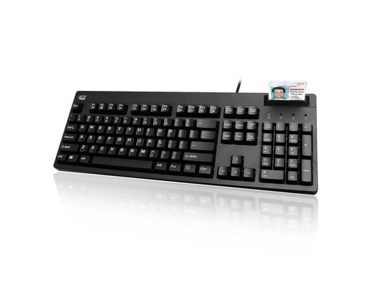 New ADESSO AKB-630SB-TAA TAA Smart Card Reader Keyboard